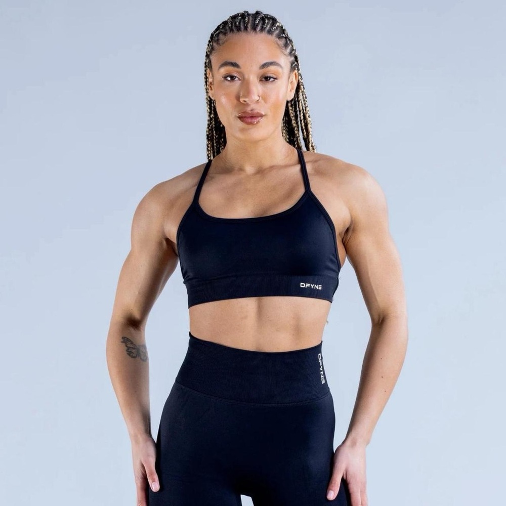 Black Sports Bra by DFYNE